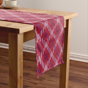 Chemin De Table Court Motif de socle rouge pourpre rétro crimson