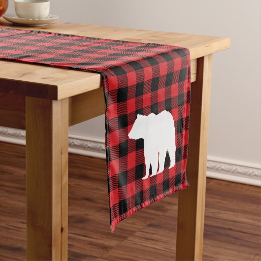Chemin De Table Court Motif de table Bear Buffalo Check (In Situ)