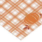 Chemin De Table Court motif de tartan orange citrouille rustique (Coin)