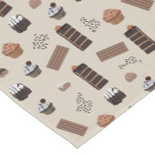 Chemin De Table Court Motif de thème chocolat (Coin)