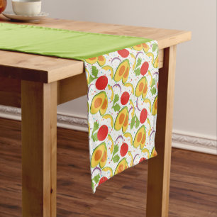 Chemin De Table Court Motif de verdure de salade d'avocat tomate