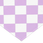 Chemin De Table Court Motif de vérification violet et blanc (Coin)