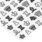 Chemin De Table Court Motif d'échecs noir et blanc (Coin)