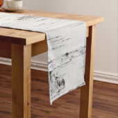 Chemin De Table Court Motif d'écorce de bouleau (In Situ)