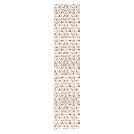 Chemin De Table Court Motif d'enfant et d'animaux (Devant)