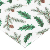 Chemin De Table Court Motif des branches de pin (Coin)