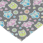 Chemin De Table Court motif des hiboux de bande dessinée (Coin)