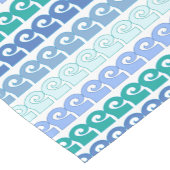 Chemin De Table Court Motif des vagues modernes dans les tons bleus (Coin)