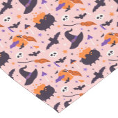 Chemin De Table Court Motif d'Halloween mou et rose (Coin)