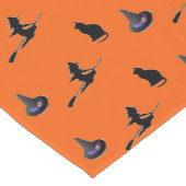 Chemin De Table Court Motif d'Halloween sur orange (Coin)