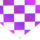 Chemin De Table Court Motif diamant de Checker blanc rose violet (Coin)