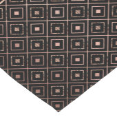 Chemin De Table Court Motif diamant or rose sur noir (Coin)