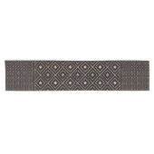 Chemin De Table Court Motif diamant or rose sur noir (Horizontal)