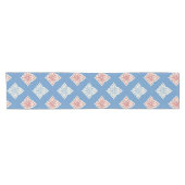 Chemin De Table Court Motif d'impression floral traditionnel (Horizontal)