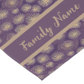 Chemin De Table Court Motif éclaté étoile violette Monogramme (Coin)