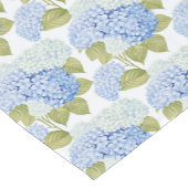 Chemin De Table Court Motif élégant de fleurs d'hydrangea bleues (Coin)