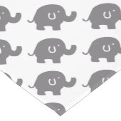 Chemin De Table Court Motif Eléphants gris et blanc (Coin)