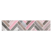 Chemin De Table Court Motif en Gris rose (Horizontal)