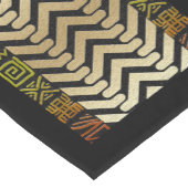 Chemin De Table Court Motif en tissu de boue africain (Coin)