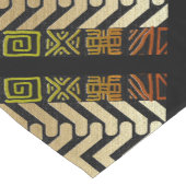 Chemin De Table Court Motif en tissu de boue africain (Coin)