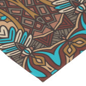 Chemin De Table Court motif ethnique bleu Brown (Coin)