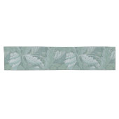 Chemin De Table Court Motif feuille d'acanthe bleu sarcelle de William M (Horizontal)