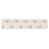 Chemin De Table Court Motif Feuille d'aquarelle moderne (Horizontal)