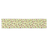 Chemin De Table Court Motif Feuille d'olive et d'olive rustique (Horizontal)
