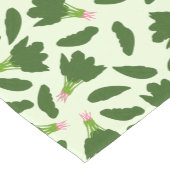 Chemin De Table Court Motif Feuille Green Spinach (Coin)