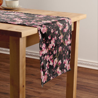 Chemin De Table Court Motif Fleur de Cerisier Sakura