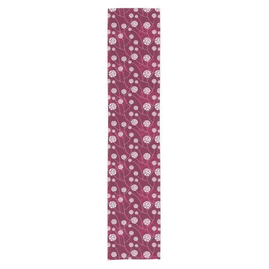 Chemin De Table Court Motif floral abstrait (Devant)