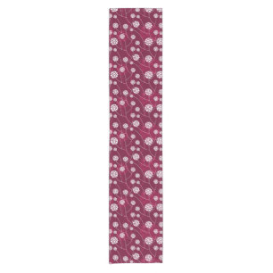 Chemin De Table Court Motif floral abstrait