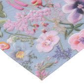 Chemin De Table Court Motif floral brodé (Coin)