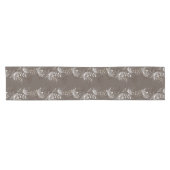 Chemin De Table Court Motif floral de brun foncé (Horizontal)