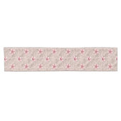 Chemin De Table Court Motif floral rose (Horizontal)