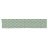 Chemin De Table Court Motif floral turquoise et jaune (Horizontal)