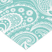 Chemin De Table Court Motif Floral Vert Et Blanc (Coin)