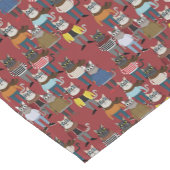 Chemin De Table Court Motif frais de chat de hippie (Coin)