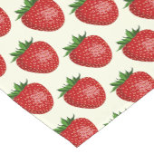 Chemin De Table Court Motif fraises, fraises rouges, fruits, feuilles (Coin)