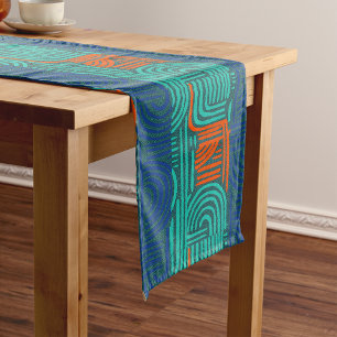 Chemin De Table Court Motif géométrique afrocentrique