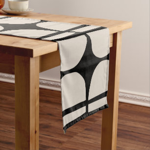 Chemin De Table Court Motif géométrique moderne du milieu du siècle