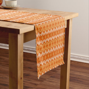 Chemin De Table Court Motif géométrique tribal africain ethnique