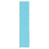 Chemin De Table Court Motif Gingham Bleu Clair (Devant)