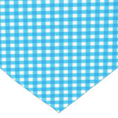 Chemin De Table Court Motif Gingham Bleu Clair (Coin)