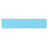 Chemin De Table Court Motif Gingham Bleu Clair (Horizontal)