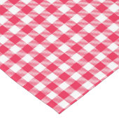 Chemin De Table Court Motif Gingham Rouge et Blanc Classique Rustique (Coin)