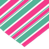 Chemin De Table Court Motif horizontal rayé rouge-vert (Coin)