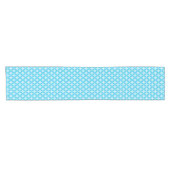 Chemin De Table Court Motif/impression bleu forme diamant (Horizontal)