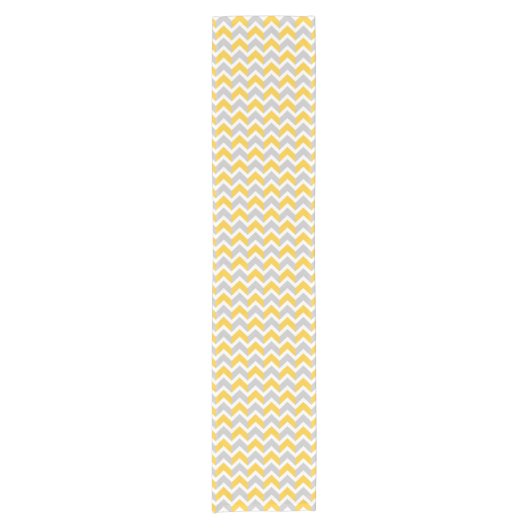 Chemin De Table Court Motif jaune moderne de Chevron de blanc gris (Devant)