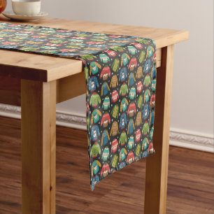 Chemin De Table Court Motif laid de vacances de chandail